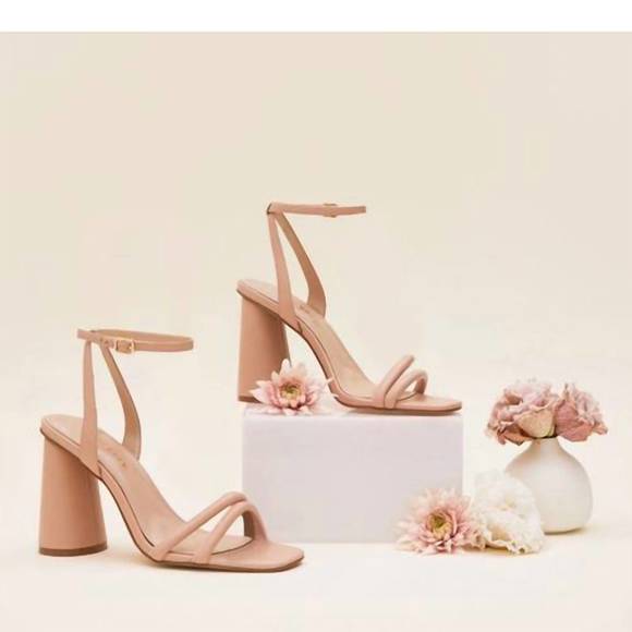 NEW BIRDY GREY julia chunky heel in nude blush